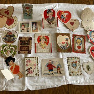 19 VINTAGE VALENTINES 1940-50'S